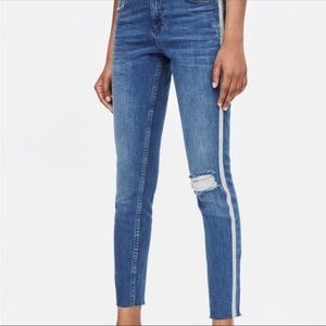 Zara basic Denim Silver Stripe